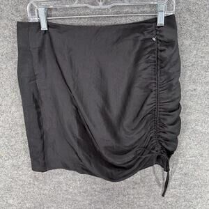 New Naked Zebra Skirt Women M Medium Black A-Line Short Zipper Mid Rise Lined